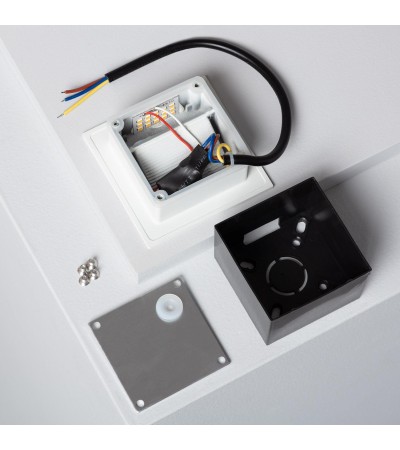 Balise LED Extérieure 3W Encastrable au Mur Carrée Olite Blanche - 87716 - vue 8