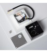 Balise LED Extérieure 3W Encastrable au Mur Carrée Olite Blanche - 87716 - vue 8