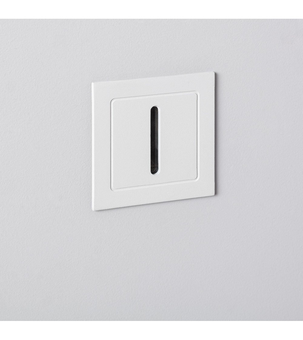 Balise LED Extérieure 3W Encastrable au Mur Wabi Linéaire Blanche - 87740 - vue 1