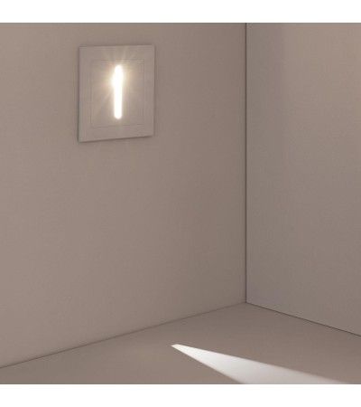 Balise LED Extérieure 3W Encastrable au Mur Wabi Linéaire Blanche - 87740 - vue 4