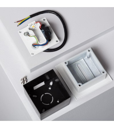 Balise LED Extérieure 3W Encastrable au Mur Wabi Linéaire Blanche - 87740 - vue 8