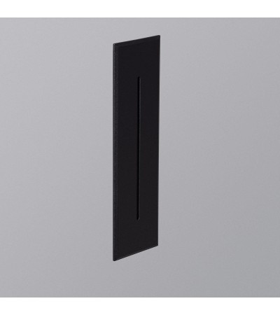 Balise Murale Extérieure LED 3W Encastrable Aluminium Rectangulaire Noire Wabi Linear