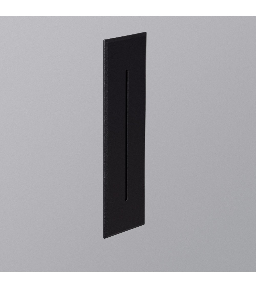 Balise Murale Extérieure LED 3W Encastrable Aluminium Rectangulaire Noire Wabi Linear - 87763 - vue 1