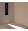 Balise Murale Extérieure LED 3W Encastrable Aluminium Rectangulaire Noire Wabi Linear - 87763 - vue 2