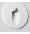 Balise LED Extérieure 3W Encastrable au Mur Ronde Bombée Olite Blanche - 87744 - vue 5