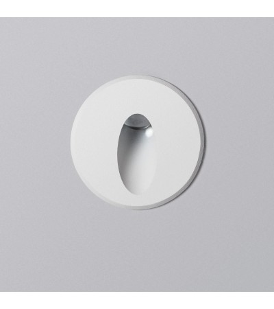 Balise LED Extérieure 3W Encastrable au Mur Ronde Bombée Olite Blanche - 87744 - vue 6