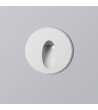 Balise LED Extérieure 3W Encastrable au Mur Ronde Bombée Olite Blanche - 87744 - vue 6