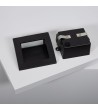 Balise Extérieure LED 4W Encastrable Aluminium Murale Carrée Noire Leif - 87971 - vue 5
