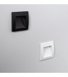 Balise Extérieure LED 4W Encastrable Aluminium Murale Carrée Noire Leif - 87971 - vue 8
