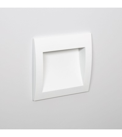 Balise LED Extérieure 4W Encastrable Carrée Blanche en Aluminium Natt