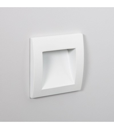 Balise LED Extérieure 4W Encastrable  Carrée  Blanche en Aluminium