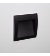 Balise LED Extérieure 4W Encastrable Carrée en Aluminium Natt Noire - 87945 - vue 1