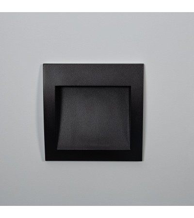 Balise LED Extérieure 4W Encastrable Carrée en Aluminium Natt Noire - 87945 - vue 4