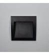 Balise LED Extérieure 4W Encastrable Carrée en Aluminium Natt Noire - 87945 - vue 4