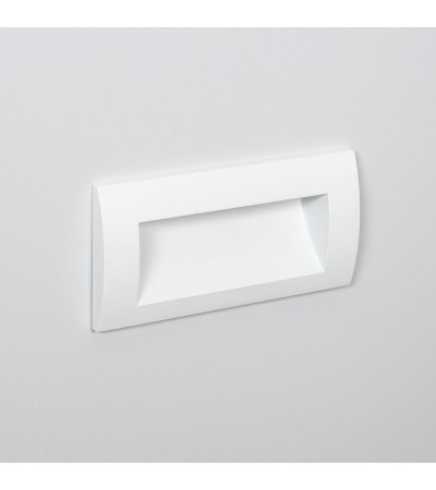 Balise LED Extérieure 4W Encastrable au Mur Rectangulaire Elin Blanche - 87985 - vue 1