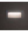 Balise LED Extérieure 4W Encastrable au Mur Rectangulaire Elin Blanche - 87985 - vue 4