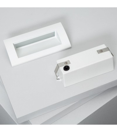 Balise LED Extérieure 4W Encastrable au Mur Rectangulaire Elin Blanche - 87985 - vue 7
