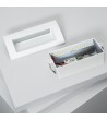 Balise LED Extérieure 4W Encastrable au Mur Rectangulaire Elin Blanche - 87985 - vue 8
