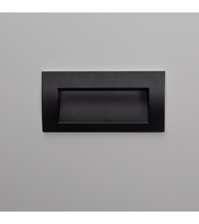 Balise LED Extérieure 4W Encastrable au Mur Rectangulaire Elin Noire - 88013 - vue 5