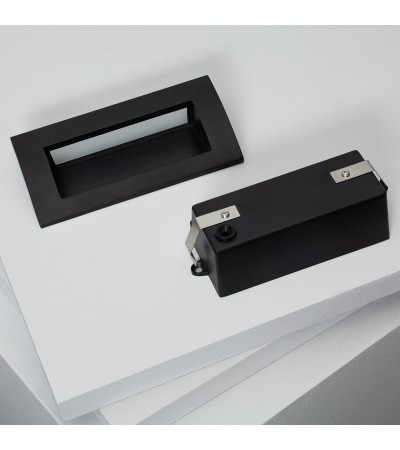 Balise LED Extérieure 4W Encastrable au Mur Rectangulaire Elin Noire - 88013 - vue 7