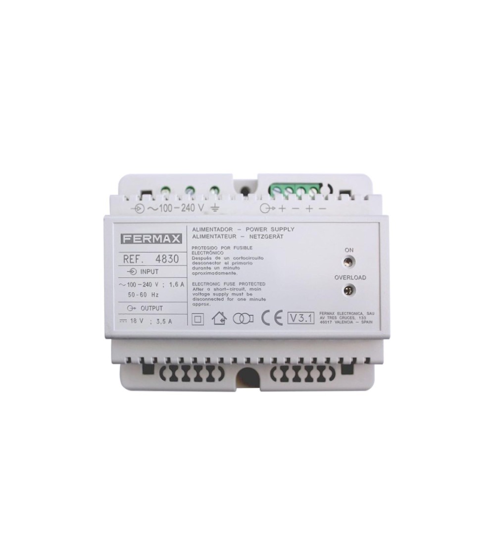 Alimentation 12V AC + 18V DC 1.5A FERMAX 4810 - 69318 - vue 1