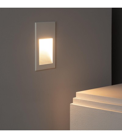 Balise LED Extérieure 5W Encastrable au Mur Goethe Blanche - 87322 - vue 2