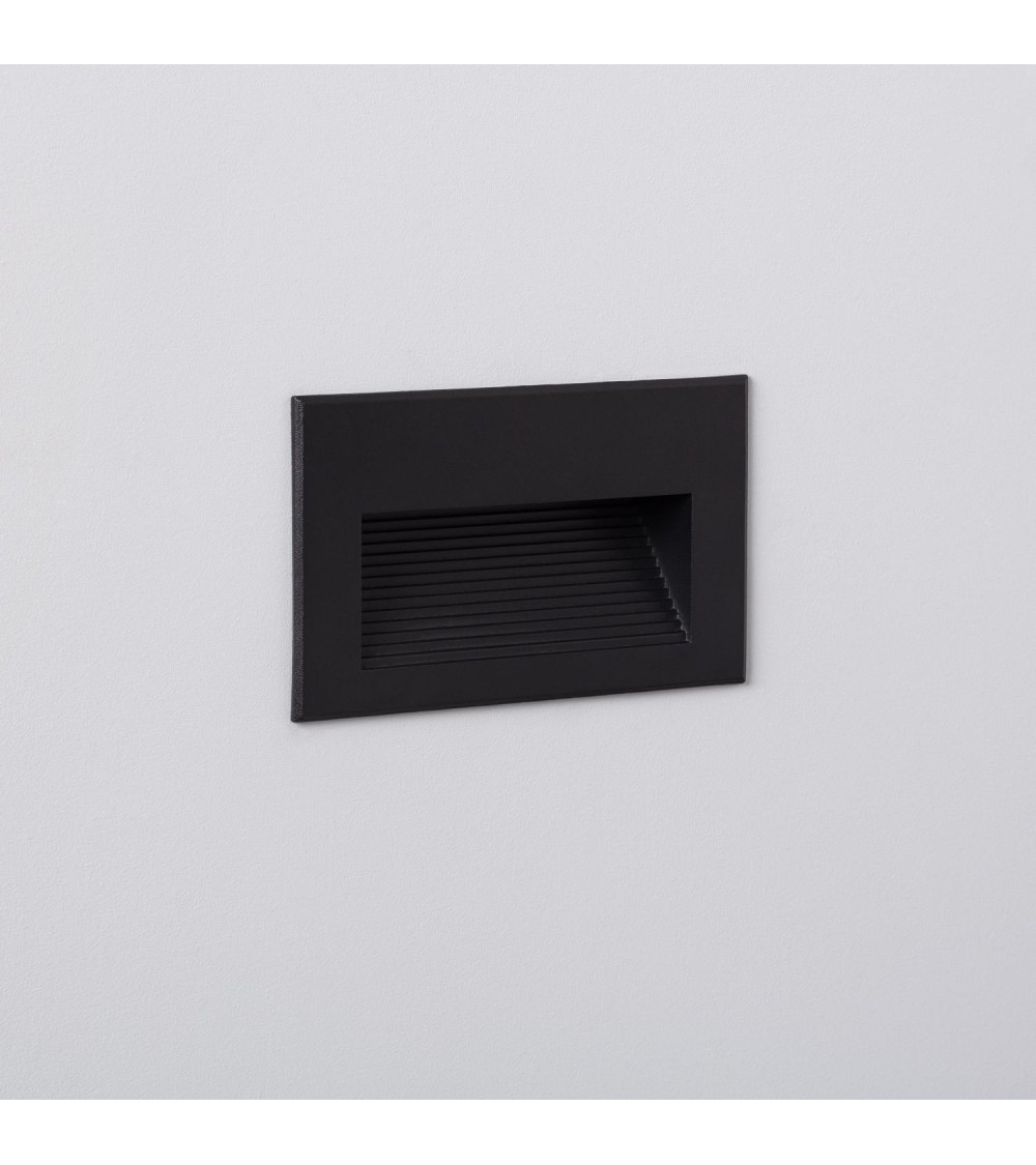 Balise LED Extérieure 5W Encastrable au Mur Goethe Horizon Noire - 87281 - vue 1