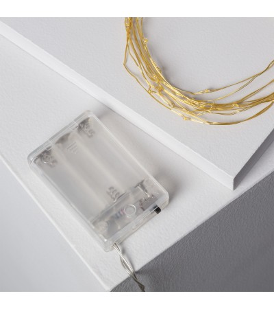 Guirlande LED Fil de Fer Dorée à Piles 10m - 7069 - vue 10