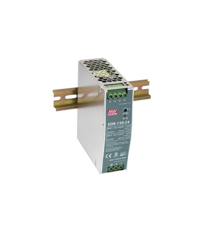 Alimentation 24V DC 150W 6.5A MEAN WELL EDR-150-24 pour Rail DIN