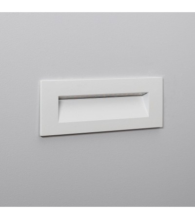 Balise LED Extérieure 7W Encastrable au Mur Rectangulaire en Aluminium Groult Blanche - 87905 - vue 1