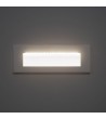 Balise LED Extérieure 7W Encastrable au Mur Rectangulaire en Aluminium Groult Blanche - 87905 - vue 4