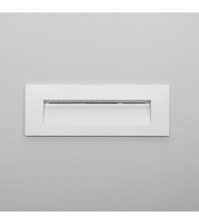 Balise LED Extérieure 7W Encastrable au Mur Rectangulaire en Aluminium Groult Blanche - 87905 - vue 5