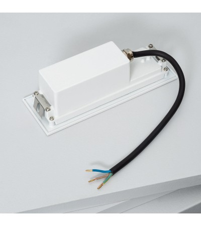 Balise LED Extérieure 7W Encastrable au Mur Rectangulaire en Aluminium Groult Blanche - 87905 - vue 7