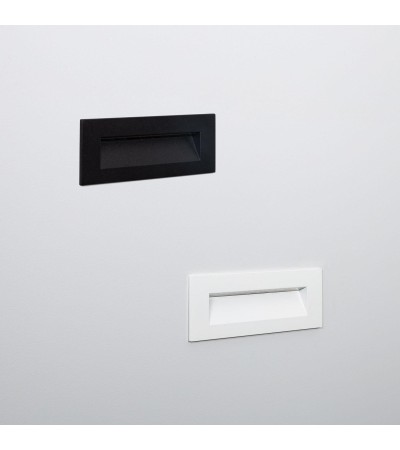 Balise LED Extérieure 7W Encastrable au Mur Rectangulaire en Aluminium Groult Blanche - 87905 - vue 8