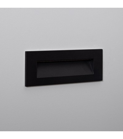 Balise Murale Extérieure LED 7W Encastrable Rectangulaire Aluminium Noir Groult - 87908 - vue 1