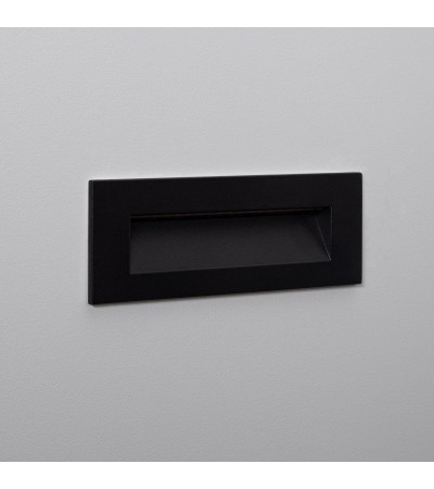 Balise Murale Extérieure LED 7W Encastrable Rectangulaire Aluminium Noir Groult - 87908 - vue 3