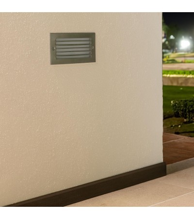 Balise LED Extérieure 9W Encastrable au Mur Noire Drive - 101561 - vue 4