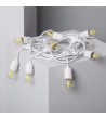 Kit Guirlande Waterproof 5.5m Blanche + 8 Ampoules LED E27 Filament 4W - 6296 - vue 9