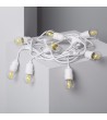 Kit Guirlande Waterproof 5.5m Blanche + 8 Ampoules LED E27 Filament 4W - 6296 - vue 10