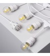 Kit Guirlande Waterproof 5.5m Blanche + 8 Ampoules LED E27 Filament 4W - 6296 - vue 12