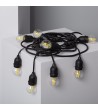 Kit Guirlande Waterproof 5.5m Noire + 8 Ampoules LED E27 Filament 4W - 6295 - vue 10