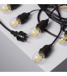 Kit Guirlande Waterproof 5.5m Noire + 8 Ampoules LED E27 Filament 4W - 6295 - vue 11
