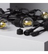 Kit Guirlande Waterproof 5.5m Noire + 8 Ampoules LED E27 Filament 4W - 6295 - vue 13