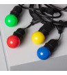 Kit Guirlande Waterproof 5.5m Noire + 8 Ampoules LED E27 G45 3W de Couleurs - 84223 - vue 7