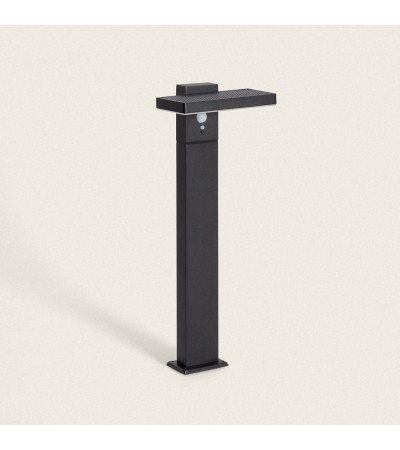 Balise sur Pied Extérieure Solaire LED 5W 50cm Aluminium avec Détecteur de Mouvement Bran