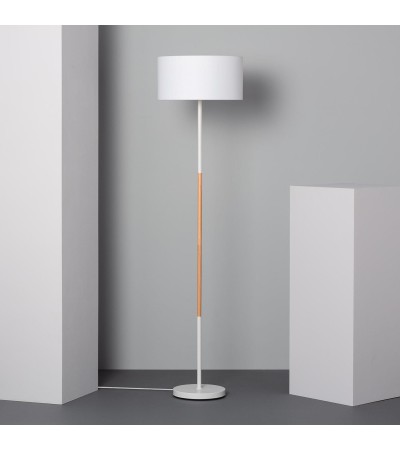 Lampadaire Métal et Bois Silinda WiFi avec Variateur - 80044 - vue 3