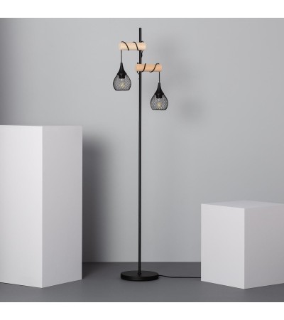 Lampadaire Bois et Aluminium Monah - 64511 - vue 3