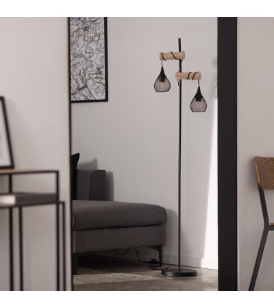 Lampadaire Bois et Aluminium Monah - 64511 - vue 6