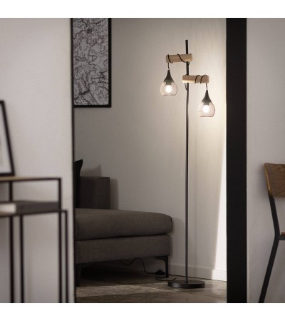 Lampadaire Bois et Aluminium Monah - 64511 - vue 7
