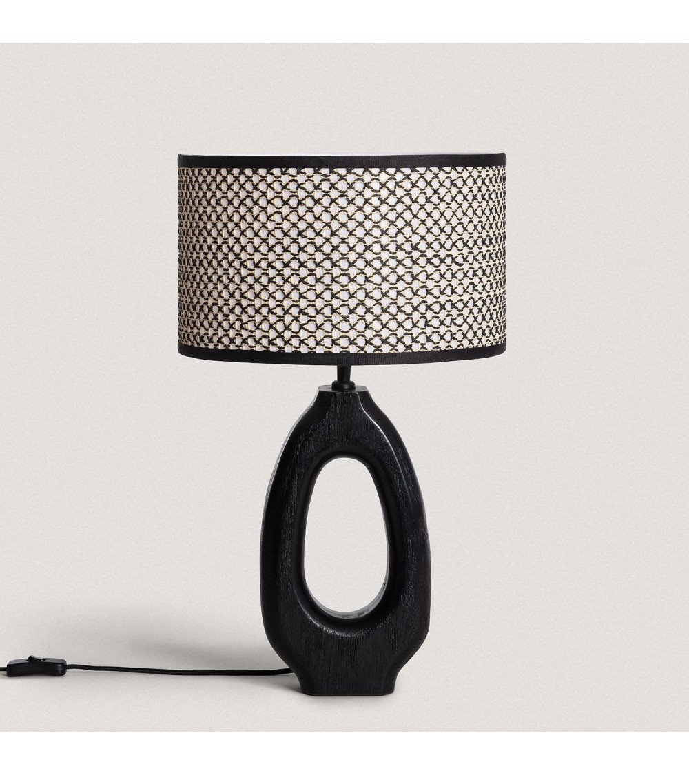 Lampe à Poser Bois Black Darshan ILUZZIA - 101184 - vue 2